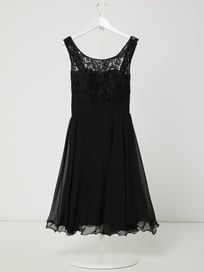 Kleid aus Spitze und Chiffon mit Glitter-Effekt  von G.O.L. Grau / Schwarz - 1
