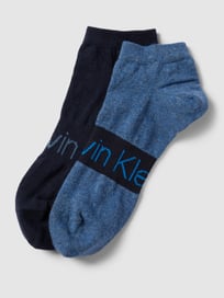 Sneakersokken met labelprint in een set van 2 paar, model 'RIBBO' van CK Calvin Klein Blauw / turquoise - 12