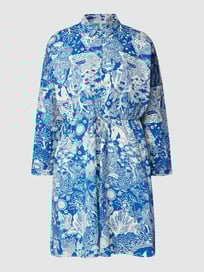Minikleid mit Allover-Motiv-Muster von Jake*s Casual Blau / Türkis - 32