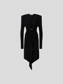 Abendkleid mit Schulterpolstern von Alexandre Vauthier Grau / Schwarz - 3