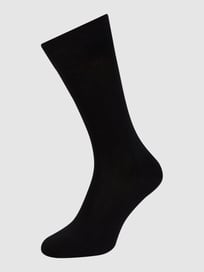 Sokken met elastische ribboordjes, model 'Family SO' van Falke Grijs / zwart - 29