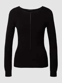 Gebreide pullover met structuurmotief van comma Grijs / zwart - 30