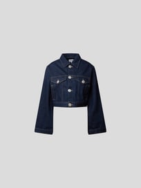 Cropped Jeansjacke mit Pattentaschen von Frame Blau / Türkis - 16