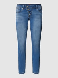 Skinny Fit Jeans in 7/8-Länge Modell Malibu von Buena Vista Blau / Türkis - 26