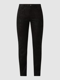Slim Fit Hose mit Stretch-Anteil Modell 'Mary' von Brax Grau / Schwarz - 47