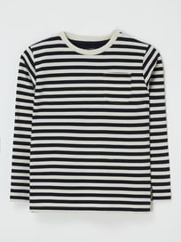 Longsleeve mit Streifenmuster von Marc O'Polo Weiß - 37