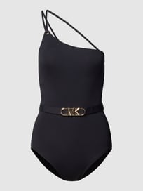 Badeanzug mit Gürtel von MICHAEL Michael Kors Grau / Schwarz - 15