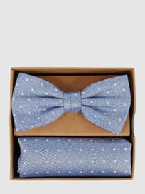 Fliege und Einstecktuch im Set  von Prince Bowtie Blau / Türkis - 39