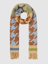 Sjaal met pied-de-poule-motief van Codello Blauw / turquoise - 20