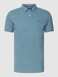 Poloshirt met labelstitching, model 'CLASSIC' van Superdry Blauw / turquoise - 33
