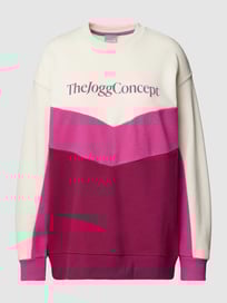 Sweatshirt mit Logo-Print Modell 'SAFINE CUT SWEATSHIRT'' von TheJoggConcept Rosa - 42