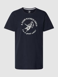 T-Shirt mit Rundhalsausschnitt von A Fish Named Fred Blau / Türkis - 5