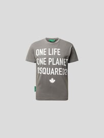 T-Shirt mit Label-Print von Dsquared2 Grau / Schwarz - 16