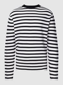 Strickpullover mit geripptem Rundhalsausschnitt Modell 'SENNS' von Tiger Of Sweden Weiß - 18