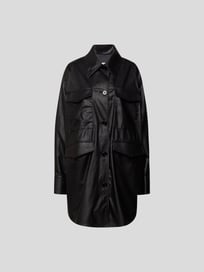 Hemdjacke in Leder-Optik von MM6 Maison Margiela Grau / Schwarz - 22