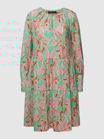 Knielange jurk met all-over motief van Marc Cain Groen - 10