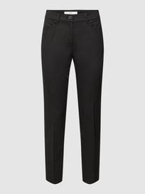 Hose mit Label-Detail Modell 'MARA' von Brax Grau / Schwarz - 28