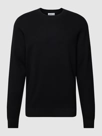 Gebreide pullover met structuurmotief van JAKE*S STUDIO MEN Grijs / zwart - 8