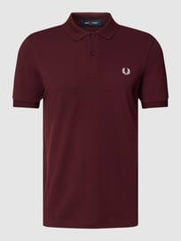 Poloshirt met labelstitching, model 'PLAIN' van Fred Perry Rood - 48