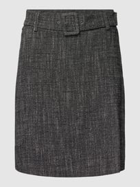 Knielanger Rock mit Allover-Muster von s.Oliver BLACK LABEL Grau / Schwarz - 23