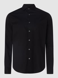 Slim Fit Business-Hemd aus Popeline  von Fil Noir Grau / Schwarz - 15