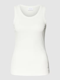 Tanktop in Ripp-Optik von comma Casual Identity Weiß - 1