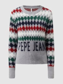 Pullover met logoprint, model 'Baylor' van Pepe Jeans Grijs / zwart - 24