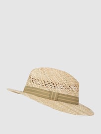 Strohhut mit Hutband von Müller Headwear Weiß - 20