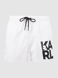 Badehose mit Logo  von Karl Lagerfeld Beachwear Weiß - 31