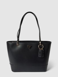 Shopper mit Label-Detail Modell 'NOELLE' von Guess Grau / Schwarz - 10