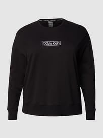 Sweatshirt mit Label-Stitching von Calvin Klein Underwear Grau / Schwarz - 34