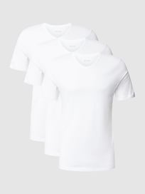 T-shirt met V-hals in een set van 2 stuks, model 'Classic' van BOSS Wit - 29
