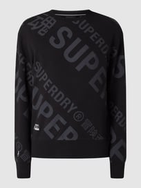 Sweatshirt mit Logo-Muster  von Superdry Grau / Schwarz - 19