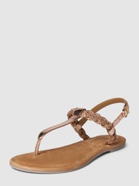 Teenslippers met siersteentjes van Tamaris Roze - 14