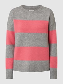Pullover met streepmotief  van camel active Grijs / zwart - 10