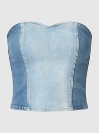 Korte top in off shoulder-look, model 'Finley' van Gestuz Blauw / turquoise - 44