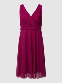 Cocktailkleid in Wickel-Optik von TROYDEN COLLECTION Rosa - 8