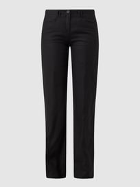 Relaxed fit broek van linnen met steekzakken, model 'Farina' van Brax Grijs / zwart - 24