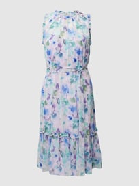 Cocktailjurk met all-over motief van Adrianna Papell Blauw / turquoise - 37