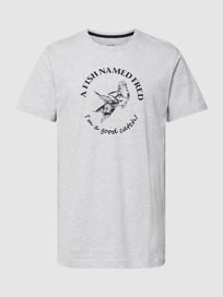 T-Shirt mit Rundhalsausschnitt von A Fish Named Fred Grau / Schwarz - 2
