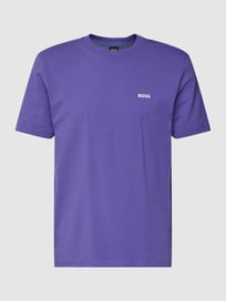 T-shirt met labelprint van BOSS Green Paars - 31