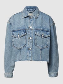Jeansjack in used-look van REVIEW Blauw / turquoise - 14