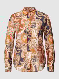 Overhemdblouse met paisleymotief van Gant Oranje - 17