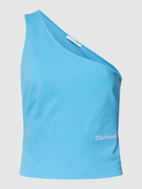 Korte top met one shoulder-band van Calvin Klein Jeans Blauw / turquoise - 20