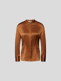 Seidenbluse mit Stehkragen von Vince Braun - 14