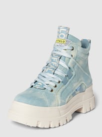 Veterboots met labeldetails van Buffalo Blauw / turquoise - 12