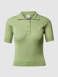 Kurzärmeliges Poloshirt mit Label-Stitching von KARL KANI Grün - 18