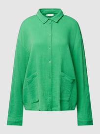 Pyjamabovendeel met structuurmotief van Jake*s Casual Groen - 33