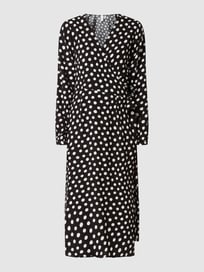Wikkeljurk van viscose, model 'Selma' van YAS Grijs / zwart - 6