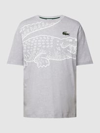 T-Shirt mit Rundhalsausschnitt von Lacoste Grau / Schwarz - 8